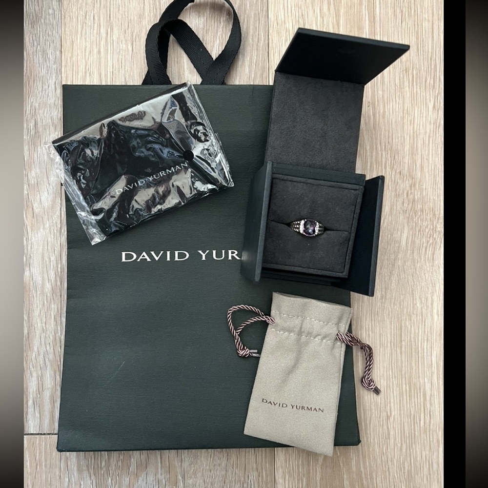 David Yurman Silver petite Wheaton ring